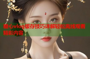 糖心vlog缓存技巧详解轻松离线观看精彩内容
