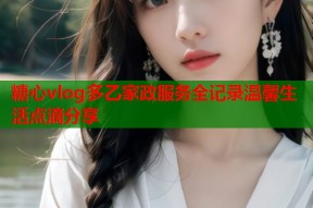 糖心vlog多乙家政服务全记录温馨生活点滴分享