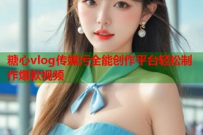 糖心vlog传媒污全能创作平台轻松制作爆款视频