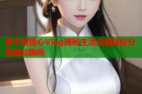 黄宇恒糖心Vlog揭秘生活点滴轻松分享精彩瞬间